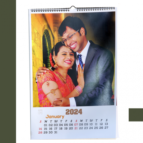 12x18 Wall Hanging Vertical Calendar (06 Sheets -Front & Back Printing)